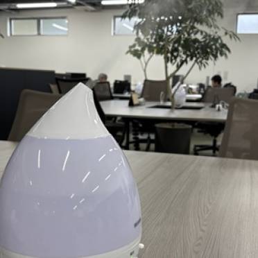 乾燥対策　加湿器稼働中！